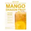 Mango_Fruit3 - Presidents Couple Cy Greek Mango Dragon Fruit drink ad showing a glass of iced mango beverage and usage steps.